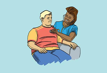 An illustration demonstrating how Journey Enterprises can help you stay healthy stay healthy